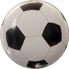 soccer button black-white